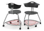 Haskell Education 360 Chair Platinum frame with Back & Bookbag Rack 18