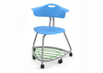 Haskell Education 360 Chair Platinum frame with Back & Bookbag Rack 18