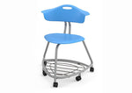 Haskell Education 360 Chair Platinum frame with Back & Bookbag Rack 18