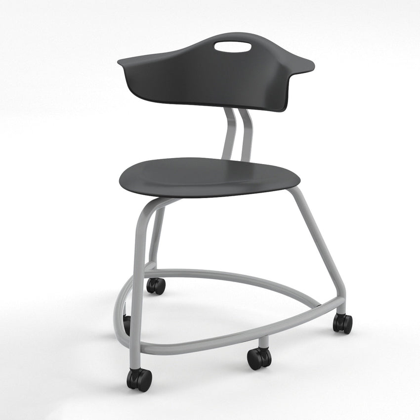 Haskell Education 360 Series Platinum frame School Chair with Back 18"H (TS1X0.18PL) - SchoolOutlet