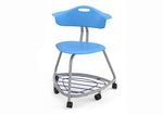 Haskell Education 360 Chair Platinum frame with Back & Bookbag Rack 18