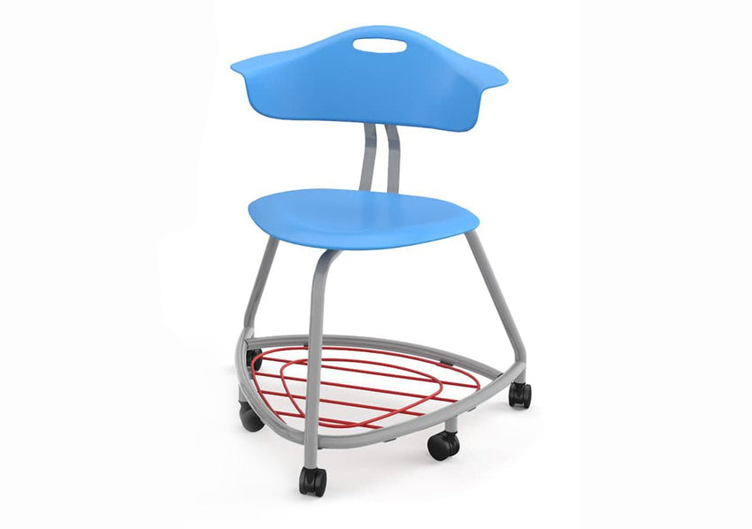 Haskell Education 360 Chair Platinum frame with Back & Bookbag Rack 18"H (TS1X1.18PL) - SchoolOutlet