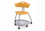 Haskell Education 360 Chair Platinum frame with Back & Bookbag Rack 18