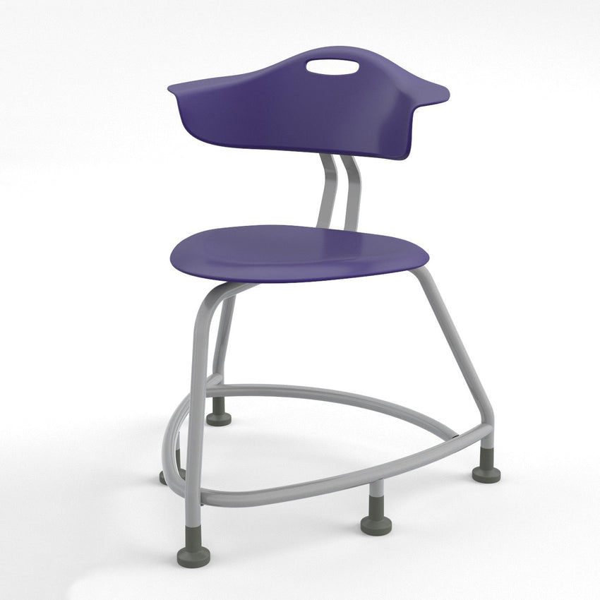 Haskell Education 360 Series Platinum frame School Chair with Back 18"H (TS1X0.18PL) - SchoolOutlet