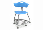Haskell Education 360 Chair Platinum frame with Back & Bookbag Rack 18