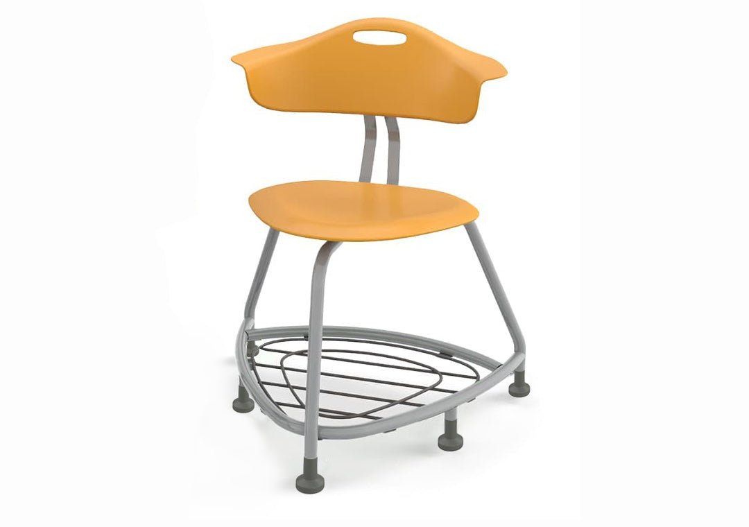 Haskell Education 360 Chair Platinum frame with Back & Bookbag Rack 18"H (TS1X1.18PL) - SchoolOutlet