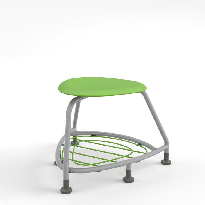 Haskell Education 360 Series Platinum frame School Chair without Back with Bookbag Rack 18"H (TS2G1X.18PL) - SchoolOutlet