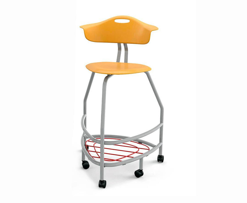 Haskell Education 360 Platinum frame Chair with Back & Bookbag Rack 30"H (TS4X1.30PL) - SchoolOutlet