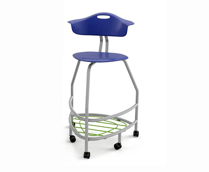 Haskell Education 360 Platinum frame Chair with Back & Bookbag Rack 30"H (TS4X1.30PL) - SchoolOutlet