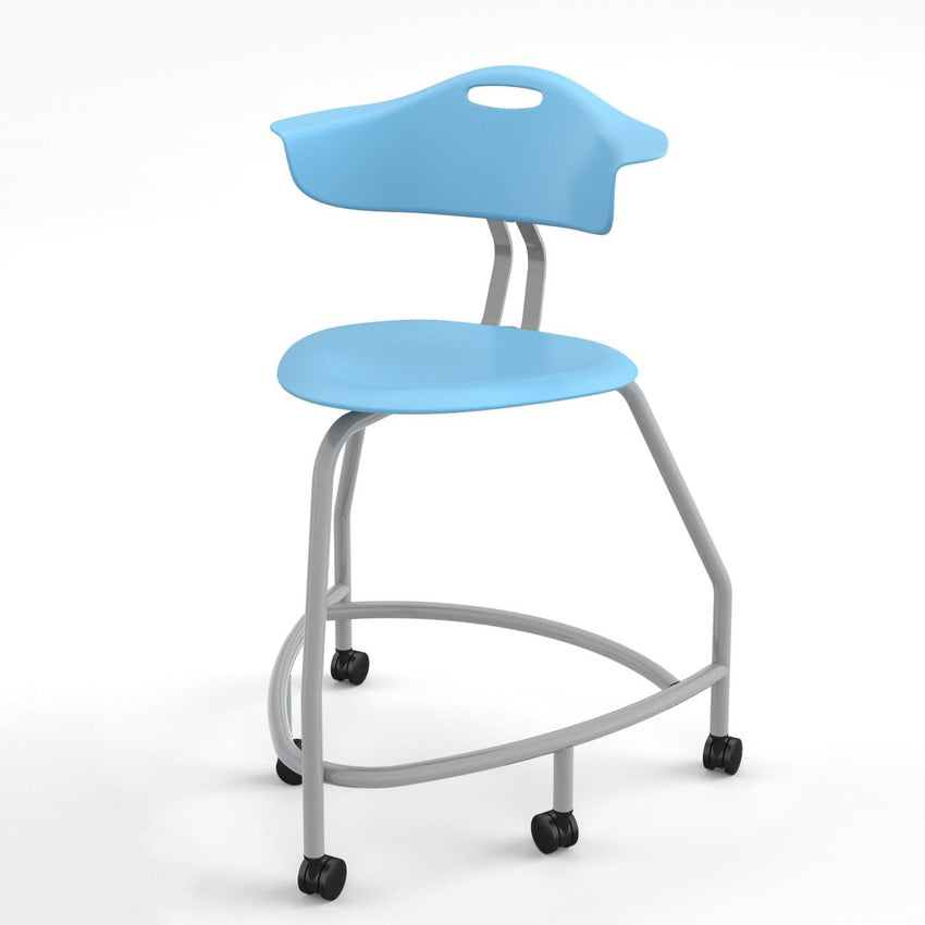 Haskell Education 360 Series Platinum frame Chair with Back 24"H (TS4X0.24PL) - SchoolOutlet