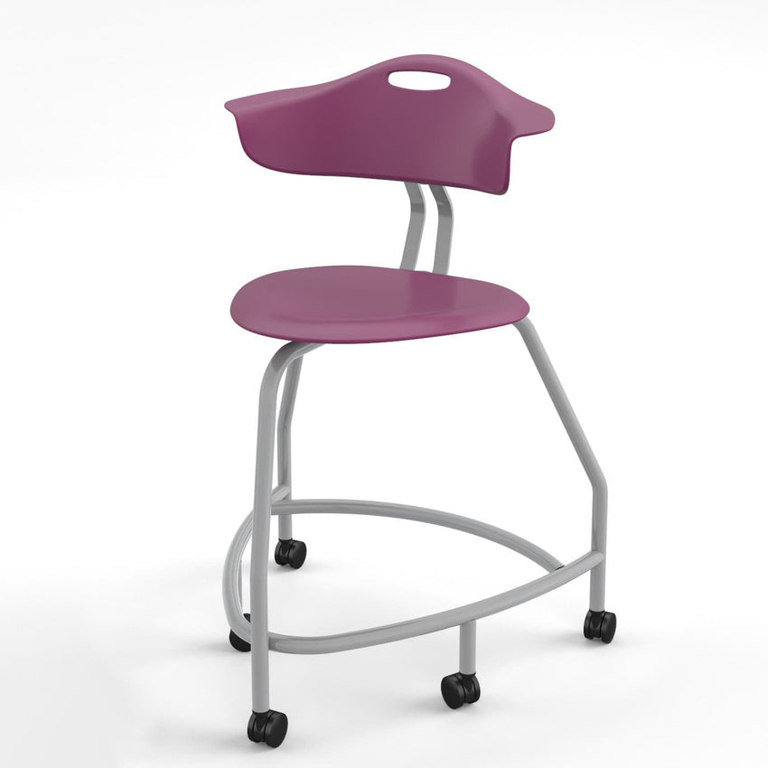 Haskell Education 360 Series Platinum frame Chair with Back 24"H (TS4X0.24PL) - SchoolOutlet