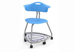 Haskell Education 360 Series Platinum frame Chair with Back and Bookbag Rack 24