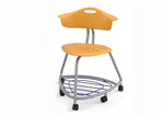 Haskell Education 360 Series Platinum frame Chair with Back and Bookbag Rack 24