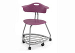 Haskell Education 360 Series Platinum frame Chair with Back and Bookbag Rack 24