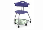 Haskell Education 360 Series Platinum frame Chair with Back and Bookbag Rack 24