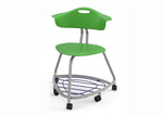 Haskell Education 360 Series Platinum frame Chair with Back and Bookbag Rack 24
