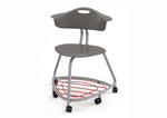 Haskell Education 360 Series Platinum frame Chair with Back and Bookbag Rack 24