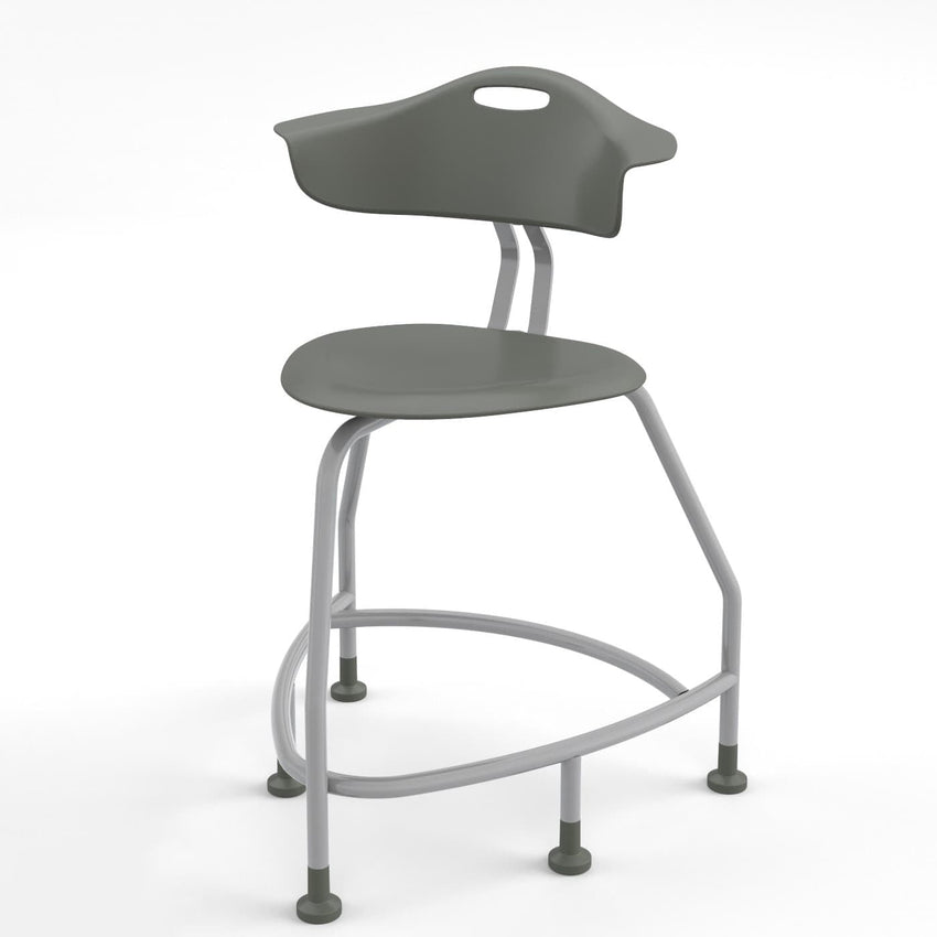 Haskell Education 360 Series Platinum frame Chair with Back 24"H (TS4X0.24PL) - SchoolOutlet