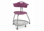 Haskell Education 360 Series Platinum frame Chair with Back and Bookbag Rack 24