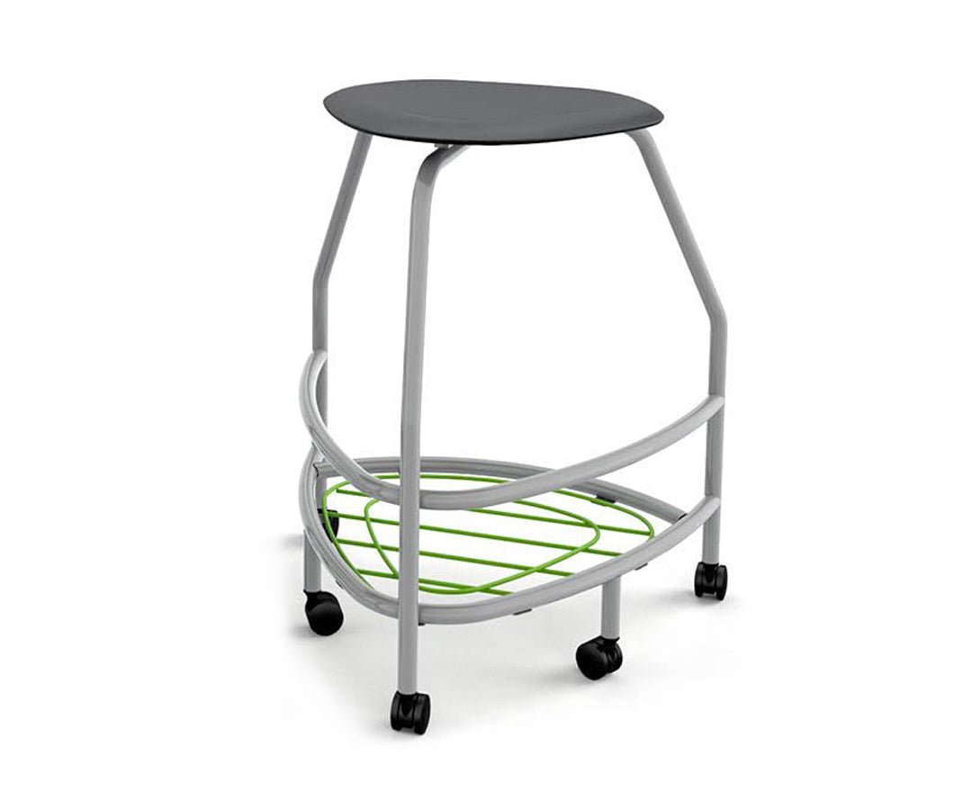 Haskell Education 360 Platinum frame Backless Chair with Bookbag Rack 30"H (TS5X1.30PL) - SchoolOutlet