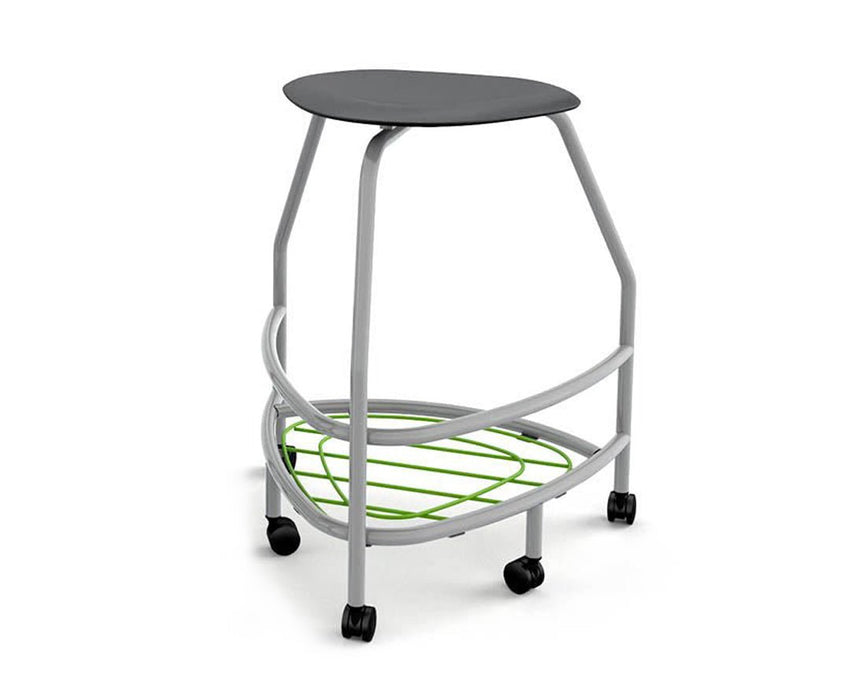 Haskell Education 360 Platinum frame Backless Chair with Bookbag Rack 30"H (TS5X1.30PL) - SchoolOutlet