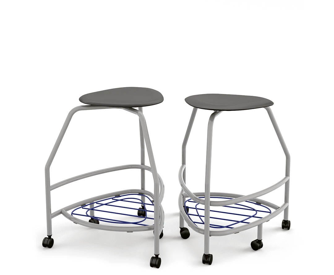Haskell Education 360 Platinum frame Backless Chair with Bookbag Rack 30"H (TS5X1.30PL) - SchoolOutlet