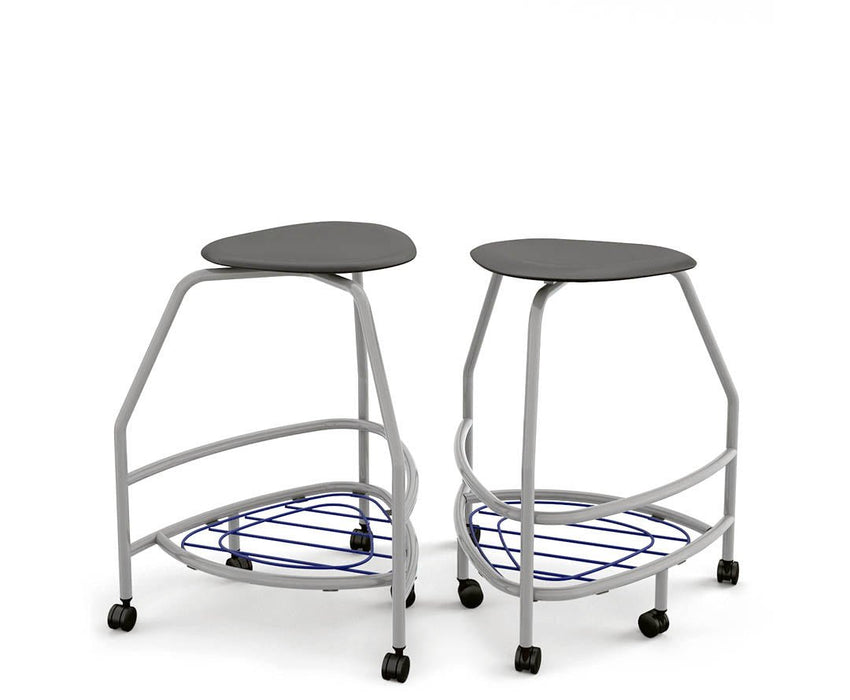 Haskell Education 360 Platinum frame Backless Chair with Bookbag Rack 30"H (TS5X1.30PL) - SchoolOutlet