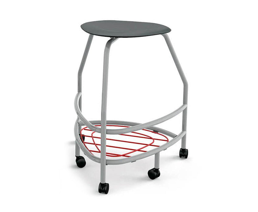 Haskell Education 360 Platinum frame Backless Chair with Bookbag Rack 30"H (TS5X1.30PL) - SchoolOutlet