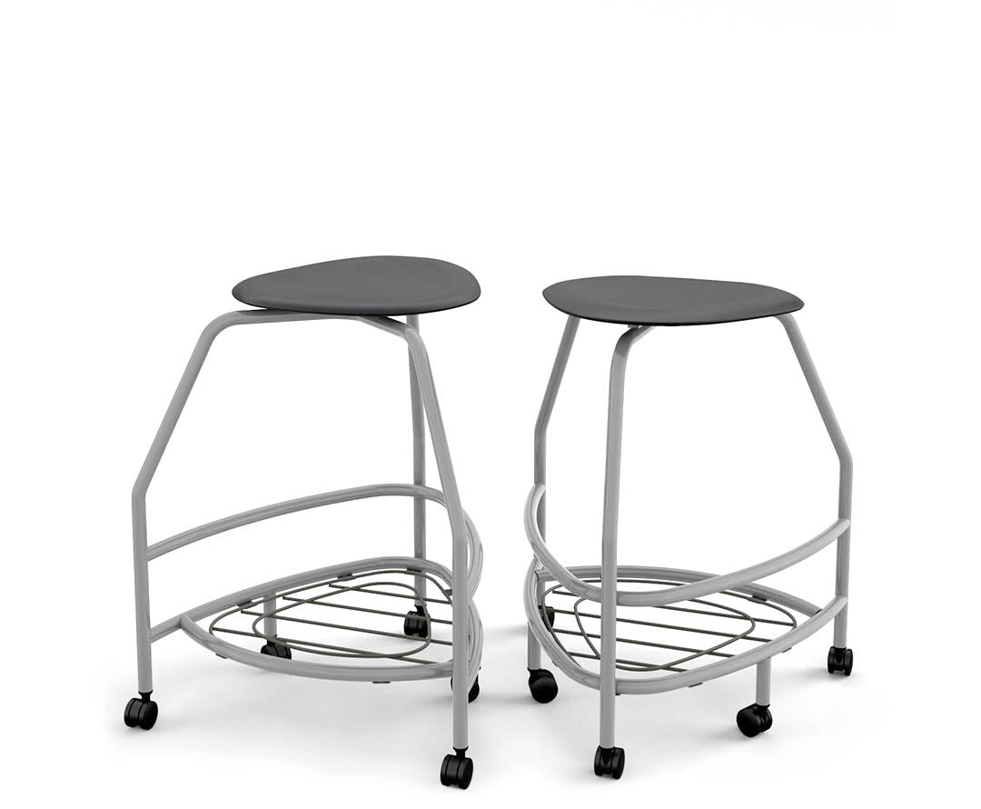 Haskell Education 360 Platinum frame Backless Chair with Bookbag Rack 30"H (TS5X1.30PL) - SchoolOutlet