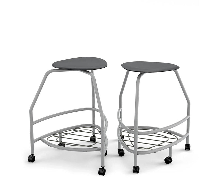 Haskell Education 360 Platinum frame Backless Chair with Bookbag Rack 30"H (TS5X1.30PL) - SchoolOutlet