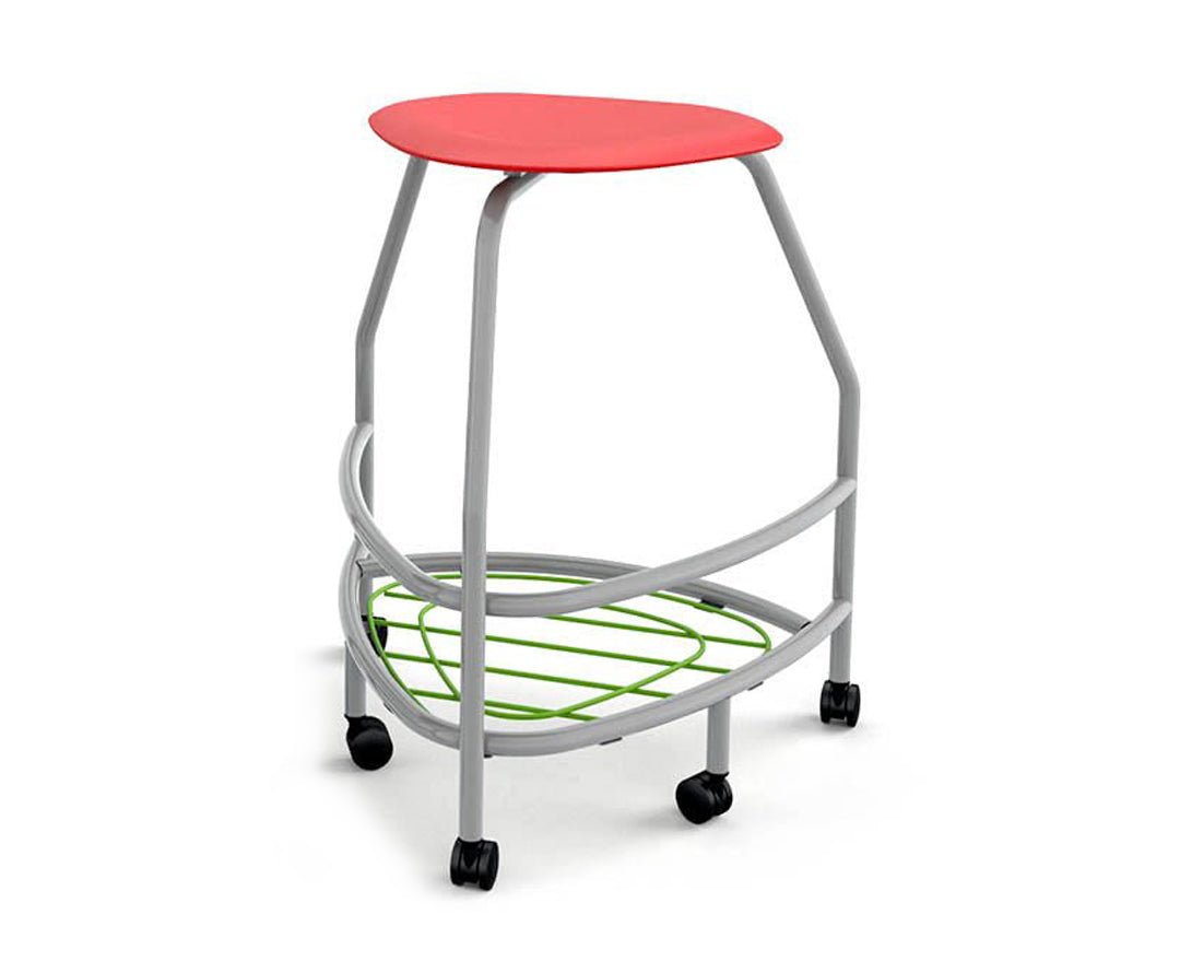 Haskell Education 360 Platinum frame Backless Chair with Bookbag Rack 30"H (TS5X1.30PL) - SchoolOutlet