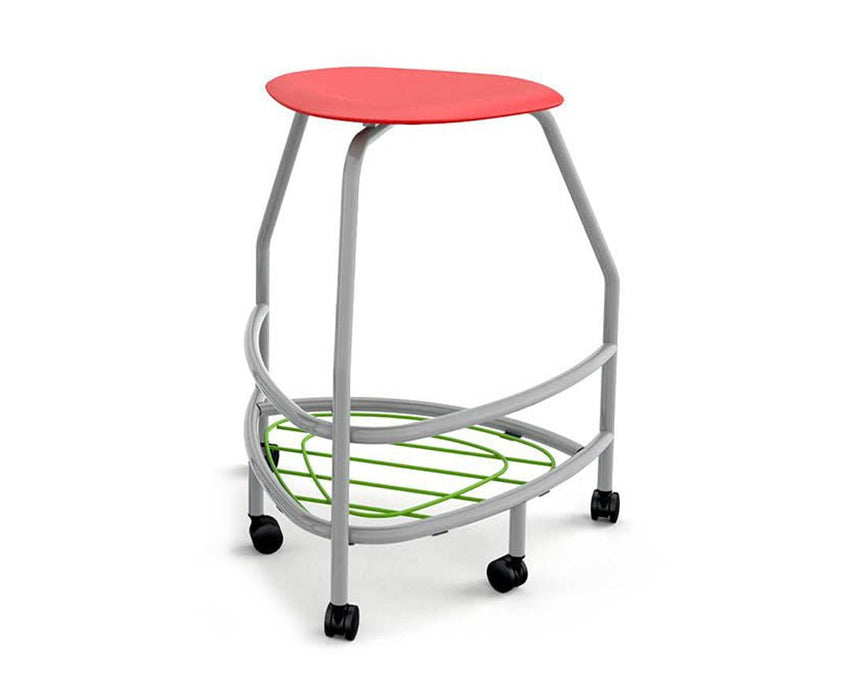 Haskell Education 360 Platinum frame Backless Chair with Bookbag Rack 30"H (TS5X1.30PL) - SchoolOutlet