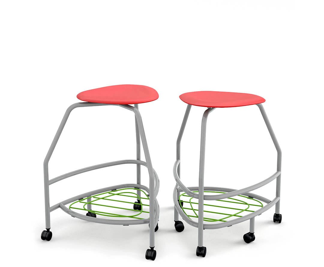 Haskell Education 360 Platinum frame Backless Chair with Bookbag Rack 30"H (TS5X1.30PL) - SchoolOutlet