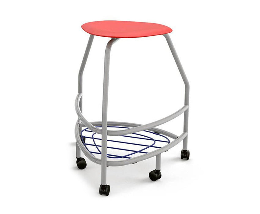 Haskell Education 360 Platinum frame Backless Chair with Bookbag Rack 30"H (TS5X1.30PL) - SchoolOutlet