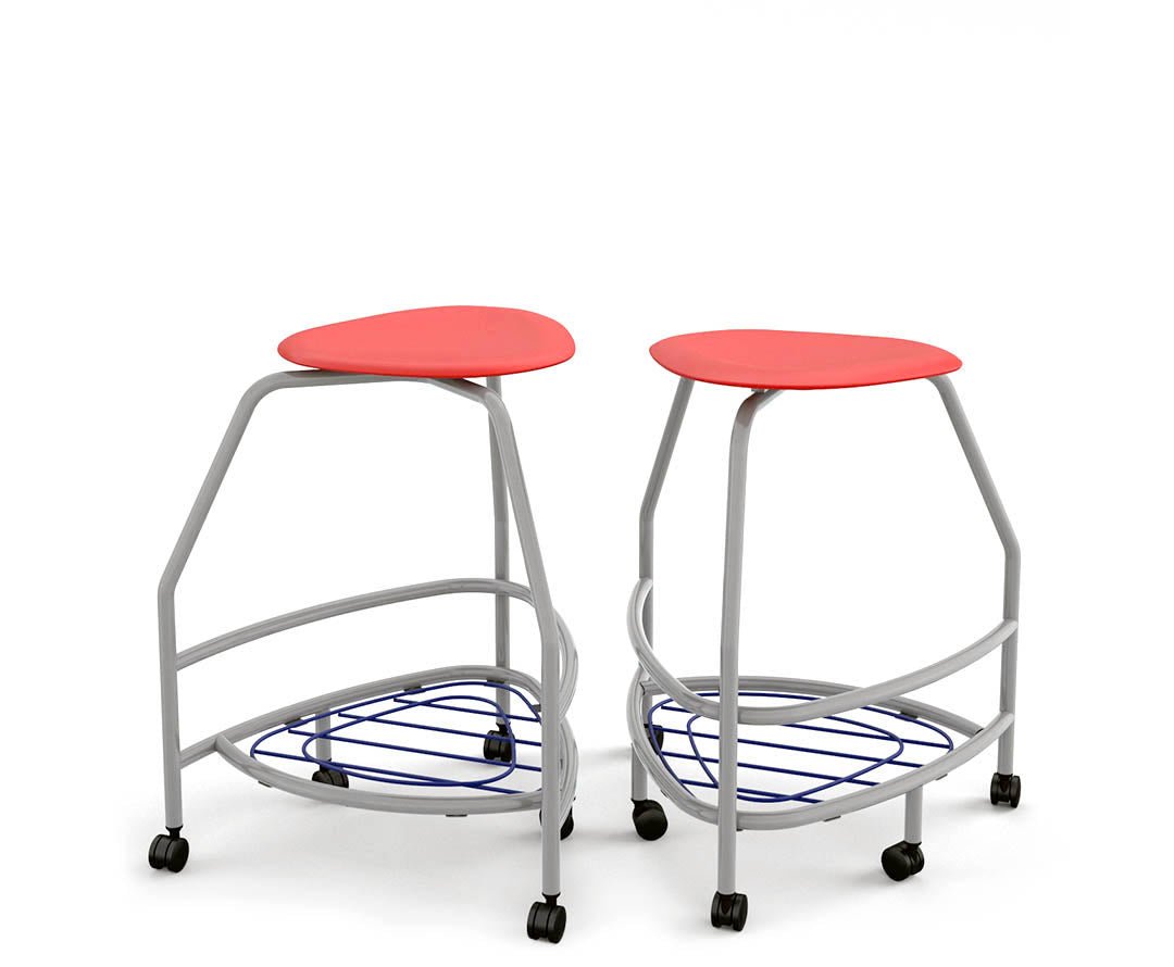 Haskell Education 360 Platinum frame Backless Chair with Bookbag Rack 30"H (TS5X1.30PL) - SchoolOutlet