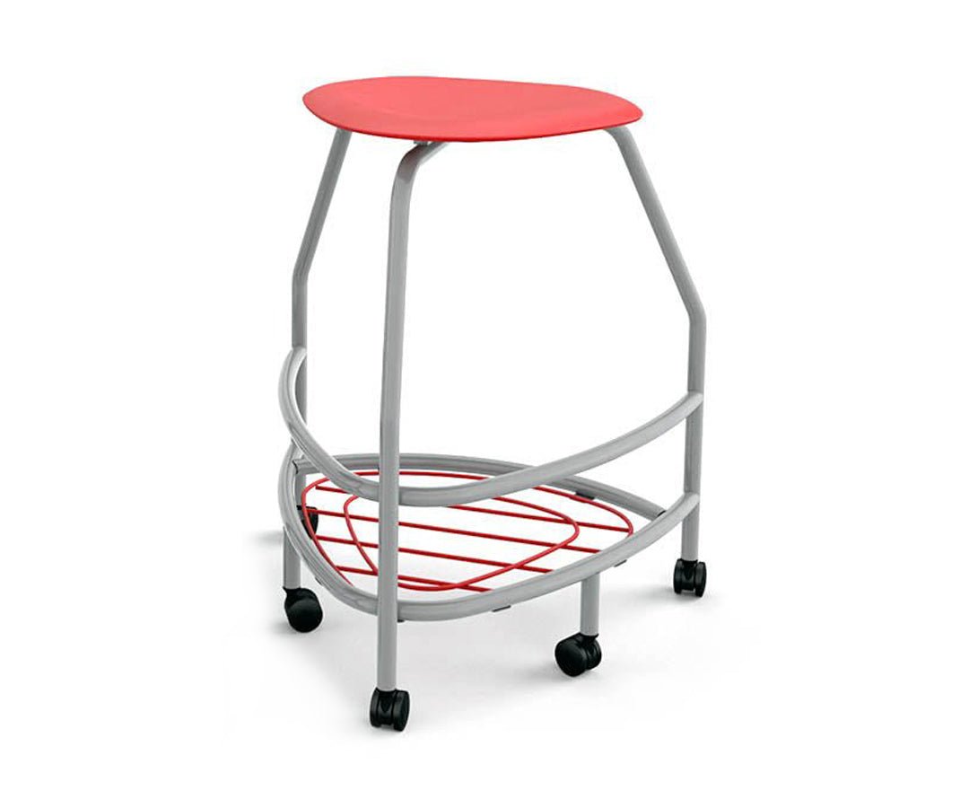Haskell Education 360 Platinum frame Backless Chair with Bookbag Rack 30"H (TS5X1.30PL) - SchoolOutlet