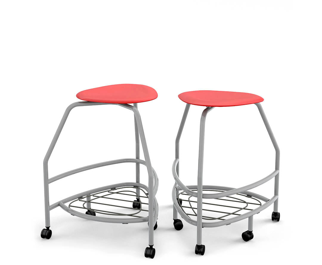 Haskell Education 360 Platinum frame Backless Chair with Bookbag Rack 30"H (TS5X1.30PL) - SchoolOutlet