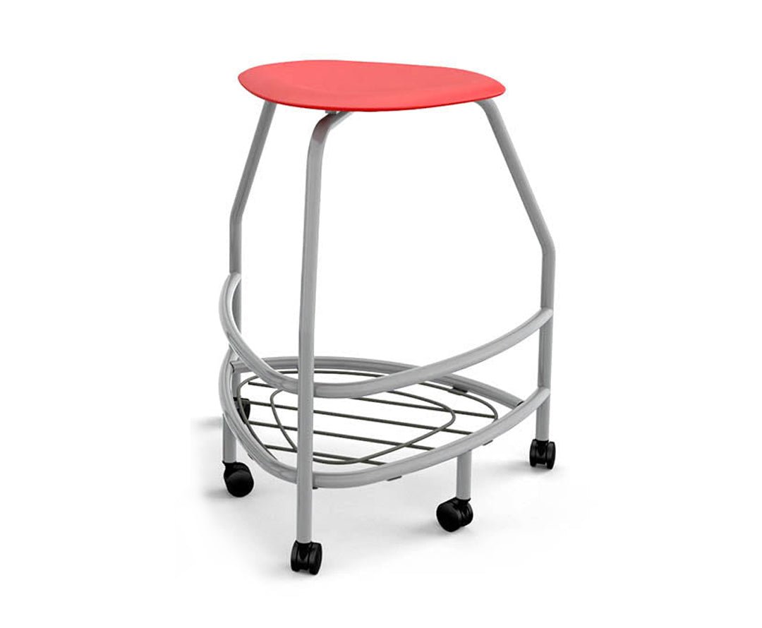 Haskell Education 360 Platinum frame Backless Chair with Bookbag Rack 30"H (TS5X1.30PL) - SchoolOutlet
