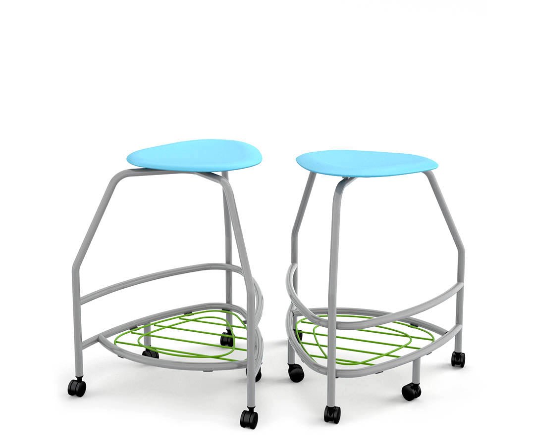 Haskell Education 360 Platinum frame Backless Chair with Bookbag Rack 30"H (TS5X1.30PL) - SchoolOutlet