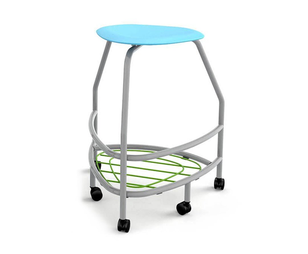 Haskell Education 360 Platinum frame Backless Chair with Bookbag Rack 30"H (TS5X1.30PL) - SchoolOutlet
