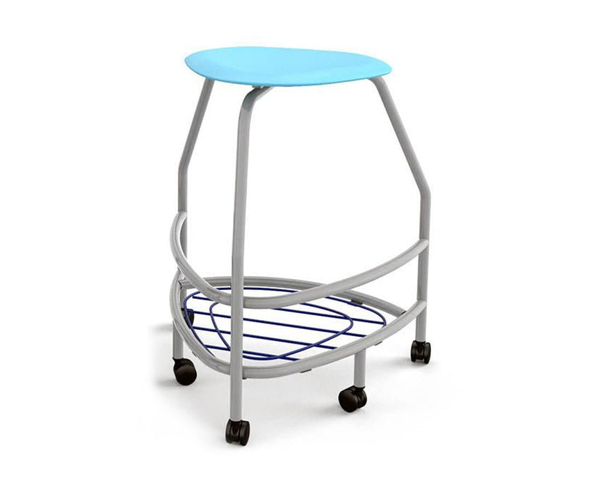 Haskell Education 360 Platinum frame Backless Chair with Bookbag Rack 30"H (TS5X1.30PL) - SchoolOutlet