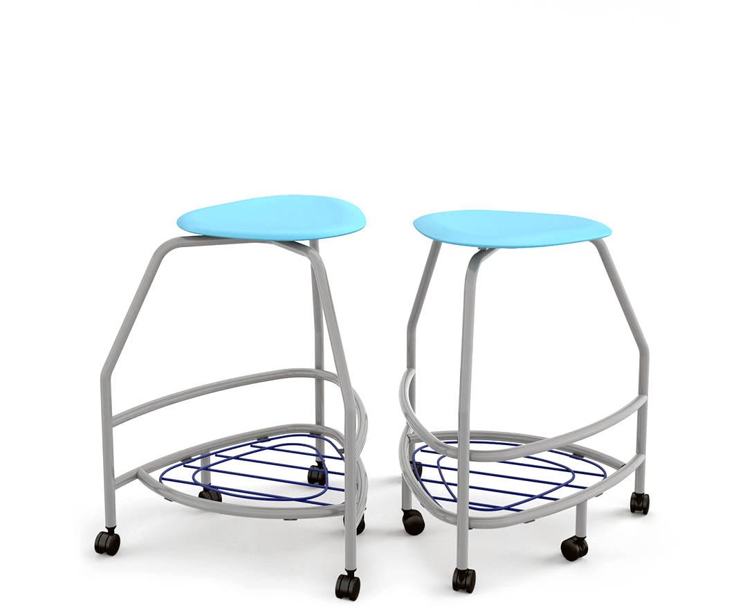 Haskell Education 360 Platinum frame Backless Chair with Bookbag Rack 30"H (TS5X1.30PL) - SchoolOutlet