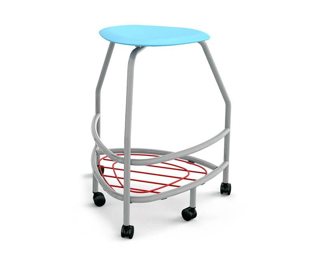 Haskell Education 360 Platinum frame Backless Chair with Bookbag Rack 30"H (TS5X1.30PL) - SchoolOutlet
