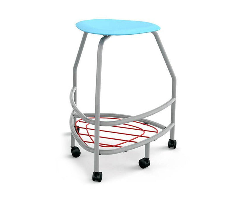 Haskell Education 360 Platinum frame Backless Chair with Bookbag Rack 30"H (TS5X1.30PL) - SchoolOutlet