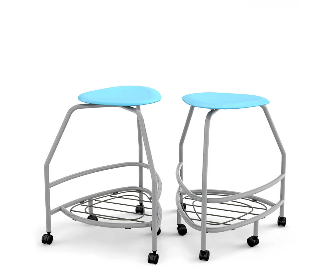 Haskell Education 360 Platinum frame Backless Chair with Bookbag Rack 30"H (TS5X1.30PL) - SchoolOutlet