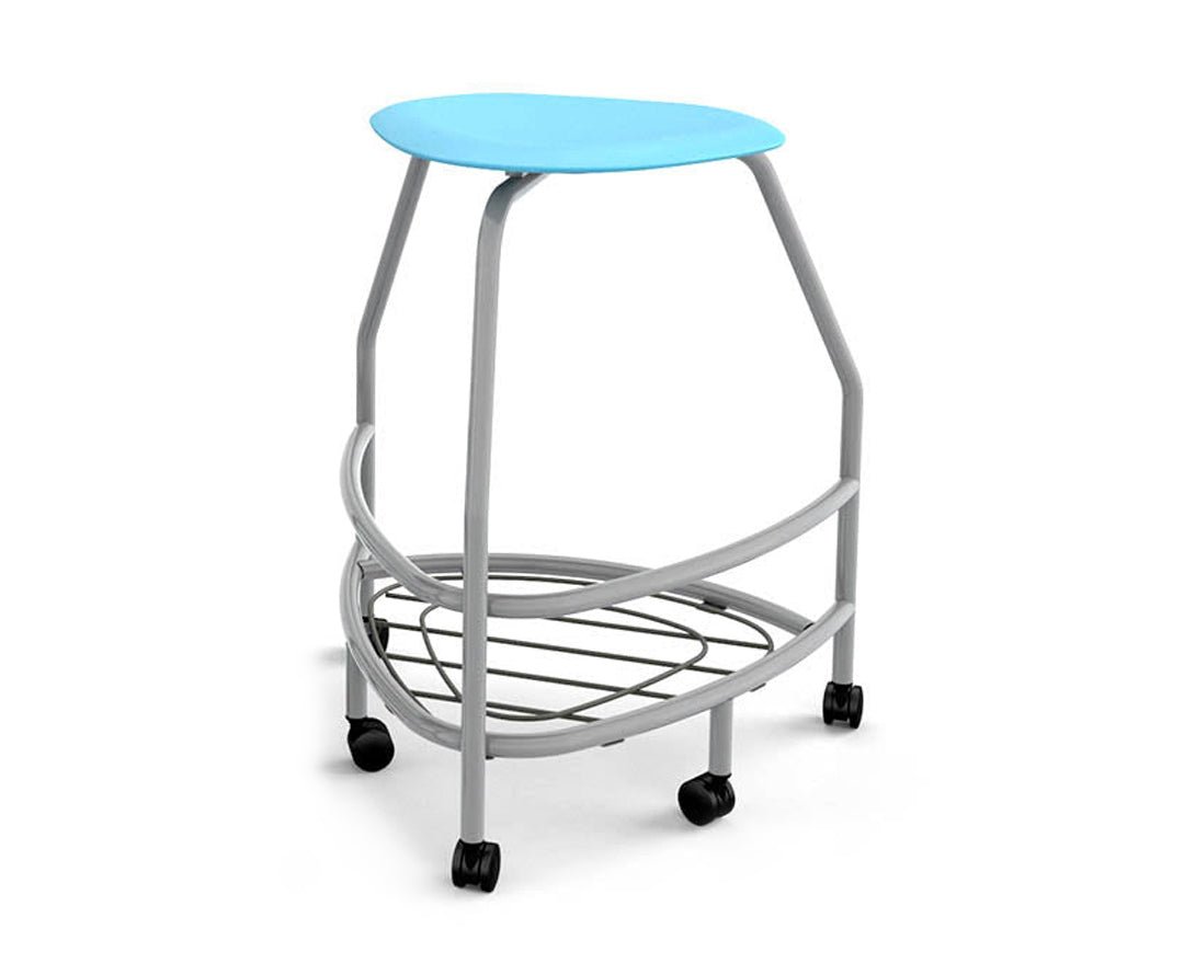 Haskell Education 360 Platinum frame Backless Chair with Bookbag Rack 30"H (TS5X1.30PL) - SchoolOutlet