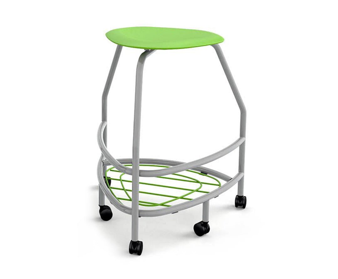 Haskell Education 360 Platinum frame Backless Chair with Bookbag Rack 30"H (TS5X1.30PL) - SchoolOutlet