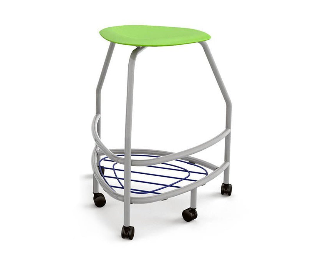 Haskell Education 360 Platinum frame Backless Chair with Bookbag Rack 30"H (TS5X1.30PL) - SchoolOutlet