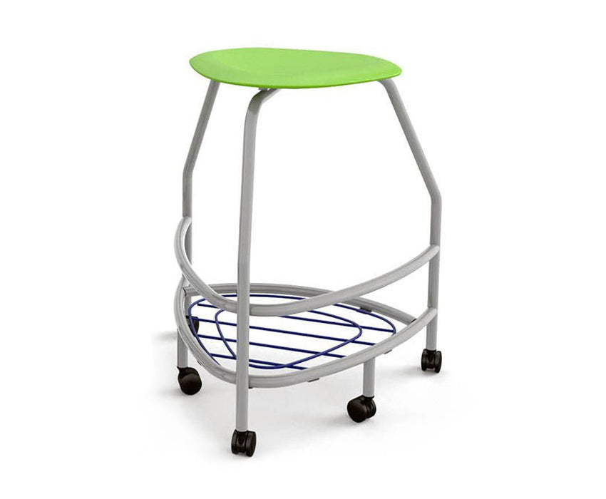 Haskell Education 360 Platinum frame Backless Chair with Bookbag Rack 30"H (TS5X1.30PL) - SchoolOutlet