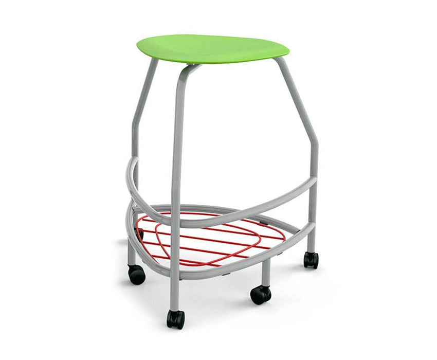 Haskell Education 360 Platinum frame Backless Chair with Bookbag Rack 30"H (TS5X1.30PL) - SchoolOutlet